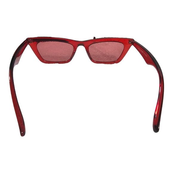VANLINKER Small Trendy Skinny Cat Eye Sunglasses Women Retro Tiny Square Shade V - Picture 3 of 6